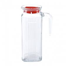 litre glass fridge jug pitcher carafe