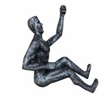 Fiberglass Climber Man Sculpture