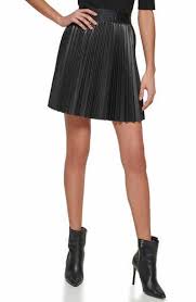 Dkny Women's Faux-Leather Wrap-Front Mini Skirt - Black - Size 2
