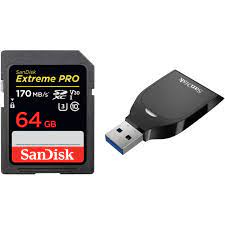 Sandisk / карта памяти extreme. Sandisk 64gb Extreme Pro Uhs I Sdxc Memory Card With Card Reader