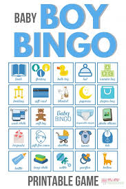 We also have two lists of the words included on the cards for you to call out. Printable Baby Shower Bingo Boy Cards 80 Boy Bingo Cards