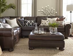 Brown Couch Leather Sofa Living Room