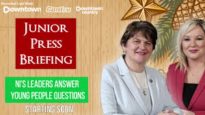 Check out the latest pictures, photos and images of arlene foster and michelle o'neill. Cool Fm Junior Press Briefing With First Minister Arlene Foster Deputy First Minister Michelle O Neill Facebook