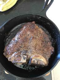 t bone steak pan seared and er