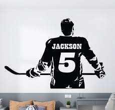 Hockey Player Decalcustom Name Hockey