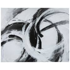 Black White Abstract Canvas Decor