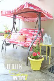 outdoor swing makeover tatertots and