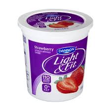 dannon light fit yogurt strawberry 0 fat