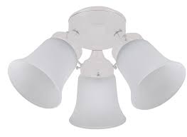 3 Light Ceiling Fan Light Kit White 24316