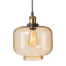 Unbranded Danielle 1 Light Amber Colored Glass Pendant Lamp Hd88340 The Home Depot