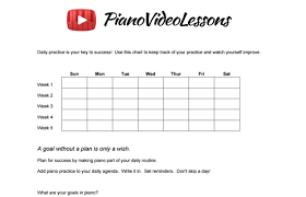 Daily Piano Practice Sheet Free Download Piano Video