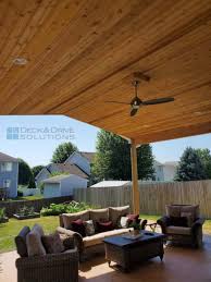 Covered Patio With Cedar Ceiling Deck