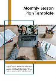 bi fold monthly lesson plan template