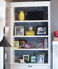 Bookshelf With L And Stick Wallpaper