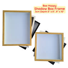 Bee Happy Shadow Box Frame W Glass