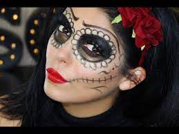 easy sugar skull halloween makeup