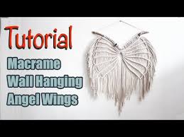 tutorial macrame angel wings wall