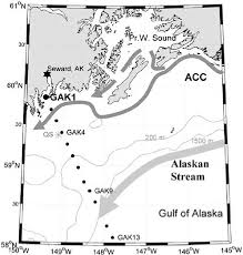 Map Of The Northern Gulf Of Alaska Including Gak1 Large