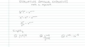Evaluating Rational Exponents Math