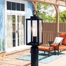 Light Black Outdoor Post Light Dimmable
