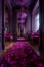 photo purple carpet in a hallway