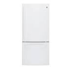 30-inch W 20.9 cu. ft. Bottom Freezer Refrigerator in White GDE21DGKWW GE