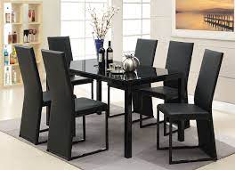 Riggan Black Glass Black Dining Table