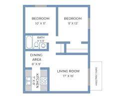 Two Bedroom One Bathroom 2 Bed