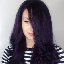 Jump on board the trend train and create a gradient by either sticking to your natural dark roots or dying them brown. Deep Violet And Black Melt Purple Hair Dark Purple Hair Dark Purple Hair Color
