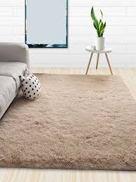 1pc camel plush rug minimalist