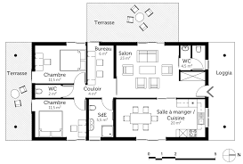 plan maison moderne à toit plat de