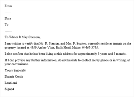 proof of residency letter affidavit of