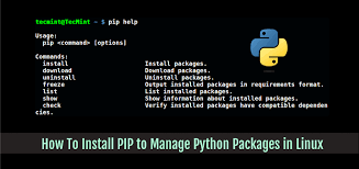 install pip to manage python packages