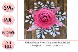 lace paper flower template