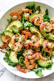 citrus shrimp salad with avocado