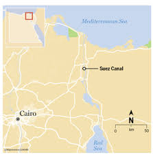 The suez canal is one of the world's busiest shipping arteries. U6qxmoemtlny5m