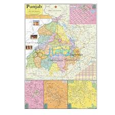 Punjab Political Map Chart India Punjab Political Map Chart
