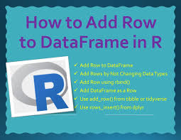 how to add row to dataframe in r