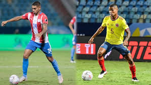 Sobre el final del primer tiempo entre colombia y paraguay, una disputa de balón entre barrios y romero terminó con el jugador 'colocho' . Lr9oionezaywzm