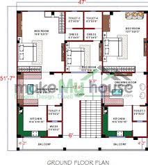 47x50 House Plan 47 By 50 Front