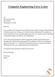 Engineering Cover Letter Template Format Sample Example