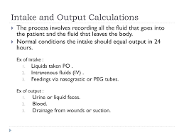 Ppt Intake And Output Calculation Powerpoint Presentation