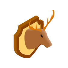 Deer Head Isometric 3d Icon On A White