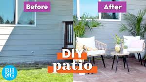 Stone top patio table project directions: How To Build An Easy Diy Patio Better Homes Gardens