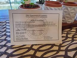 awarded ohio home inspector license