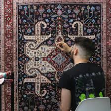 elaborate hand painted persian carpets