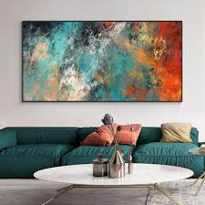 Abstract Colorful Clouds Canvas