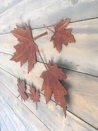 Maple Leaf Rusticwall Art Hanging Metal