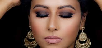 brown smokey eye makeup look indian