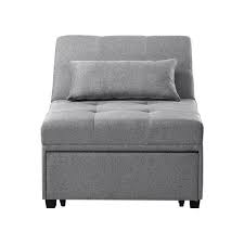 grey polyester twin sofa bed